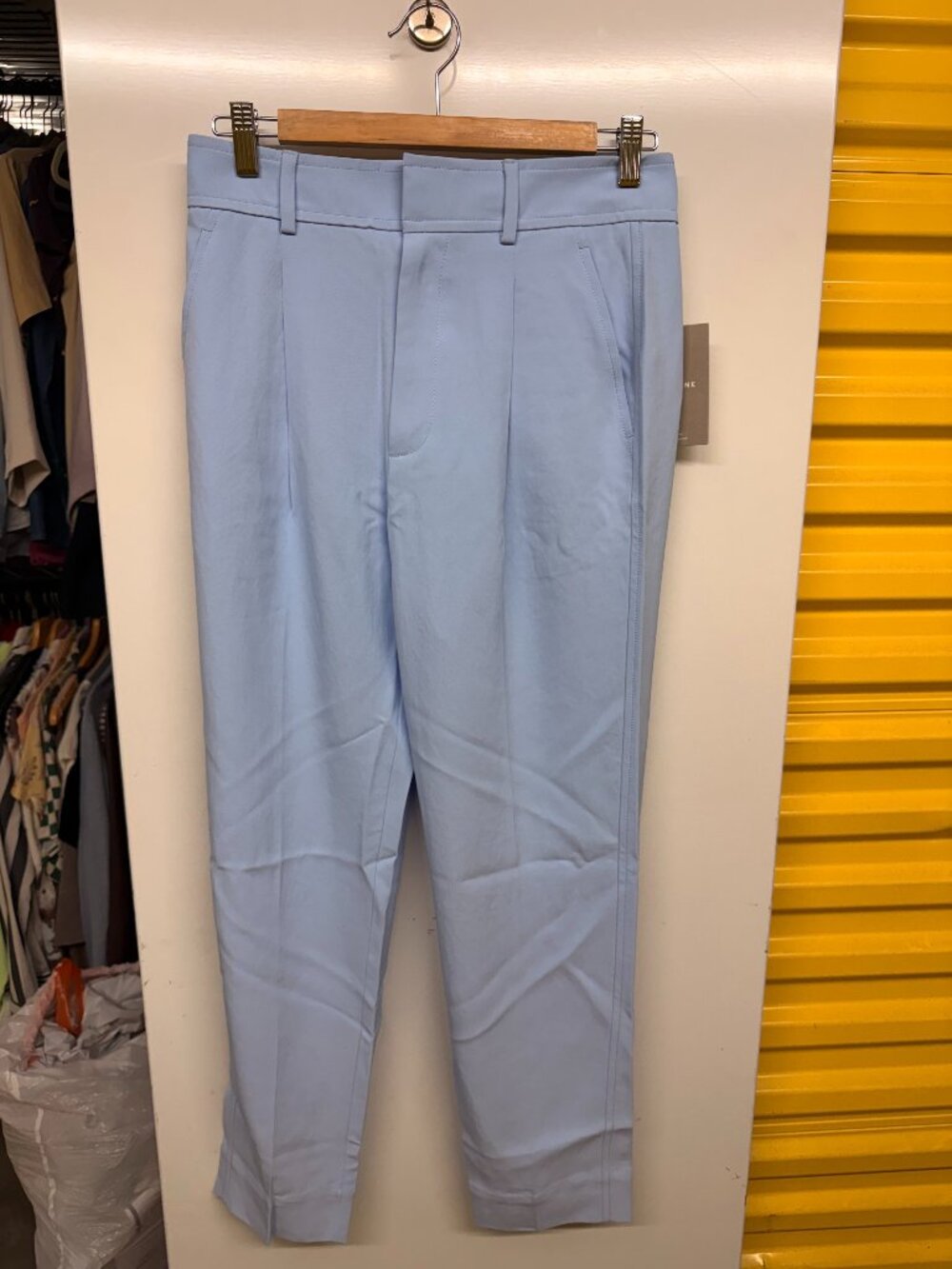 Everlane The Triacetate Way-High Tapered Pant Chambray Blue Size 2
